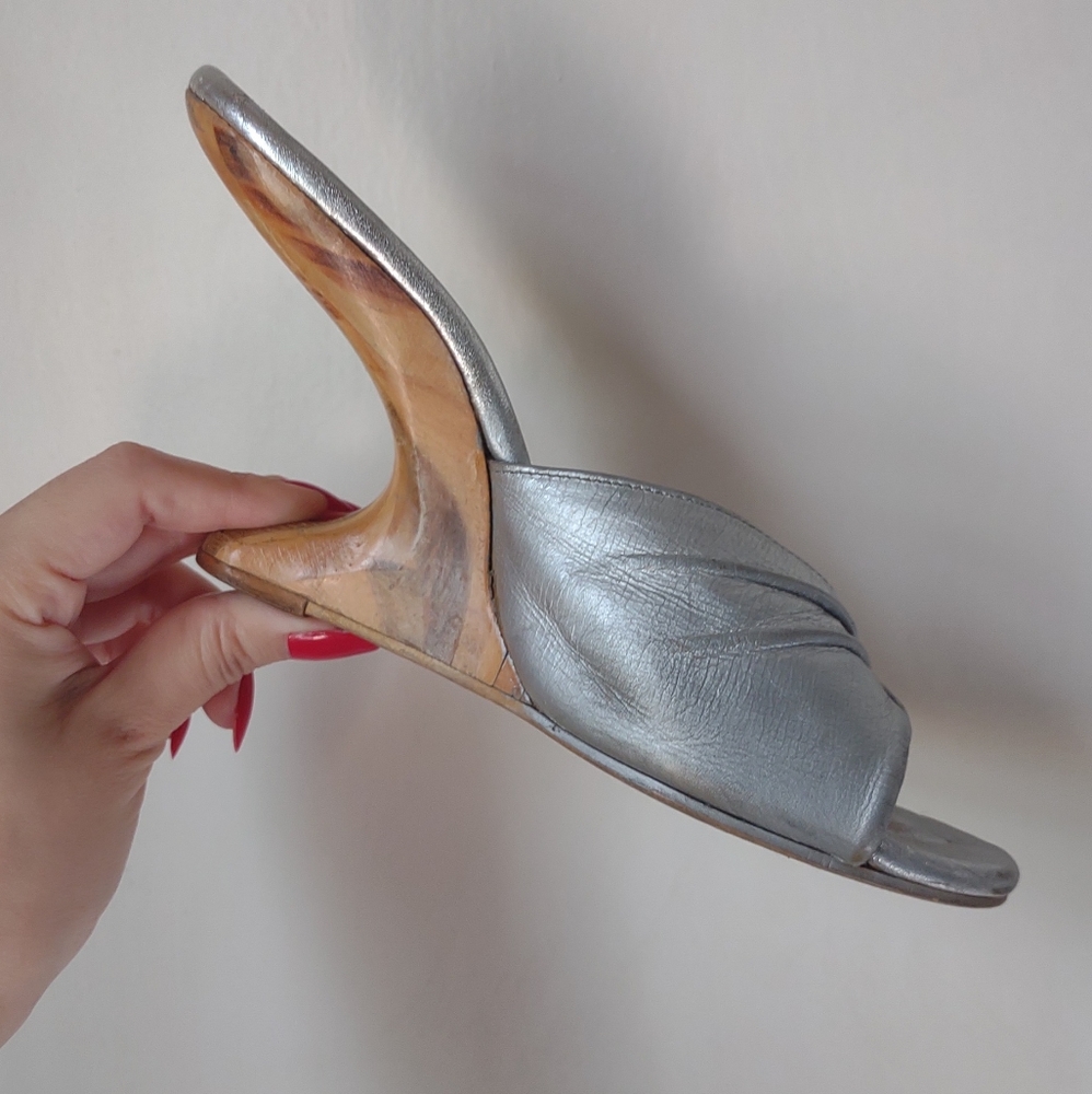 1950s Polly of California Boomerang wedge heels